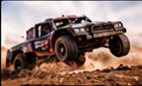 Off-road truck in the dirt